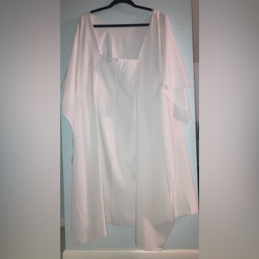 White ELOQUII dress. Perfect for a special event.